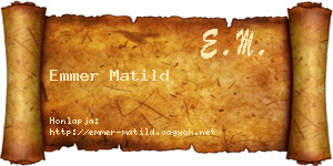 Emmer Matild névjegykártya