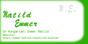 matild emmer business card